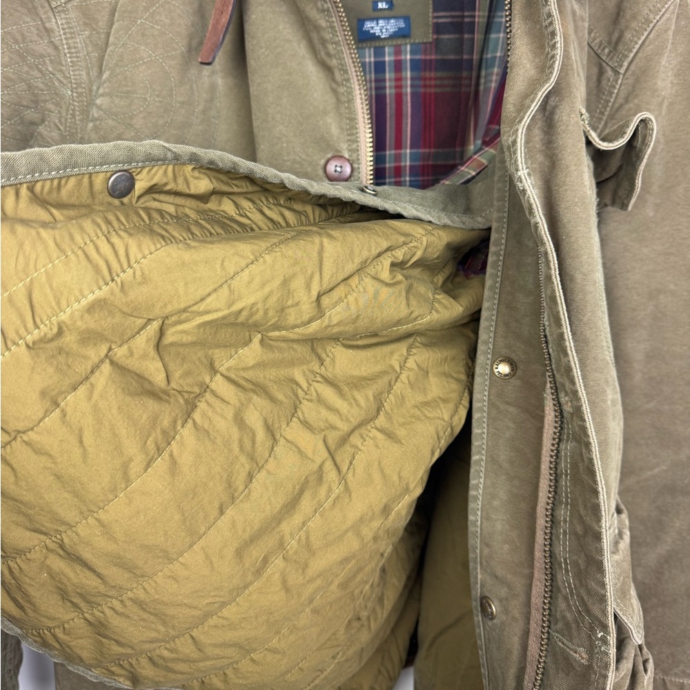 POLO Ralph Lauren Olive Canvas Hunting Shooting Jacket with Removable Lining XL - Picture 5 of 16